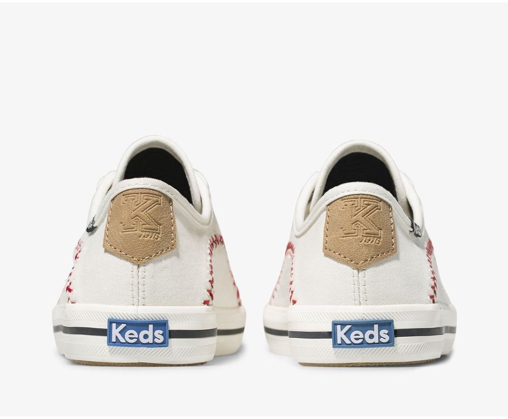 Keds Sneaker Damen Weiß - Kickstart Pennant - YJM-908324